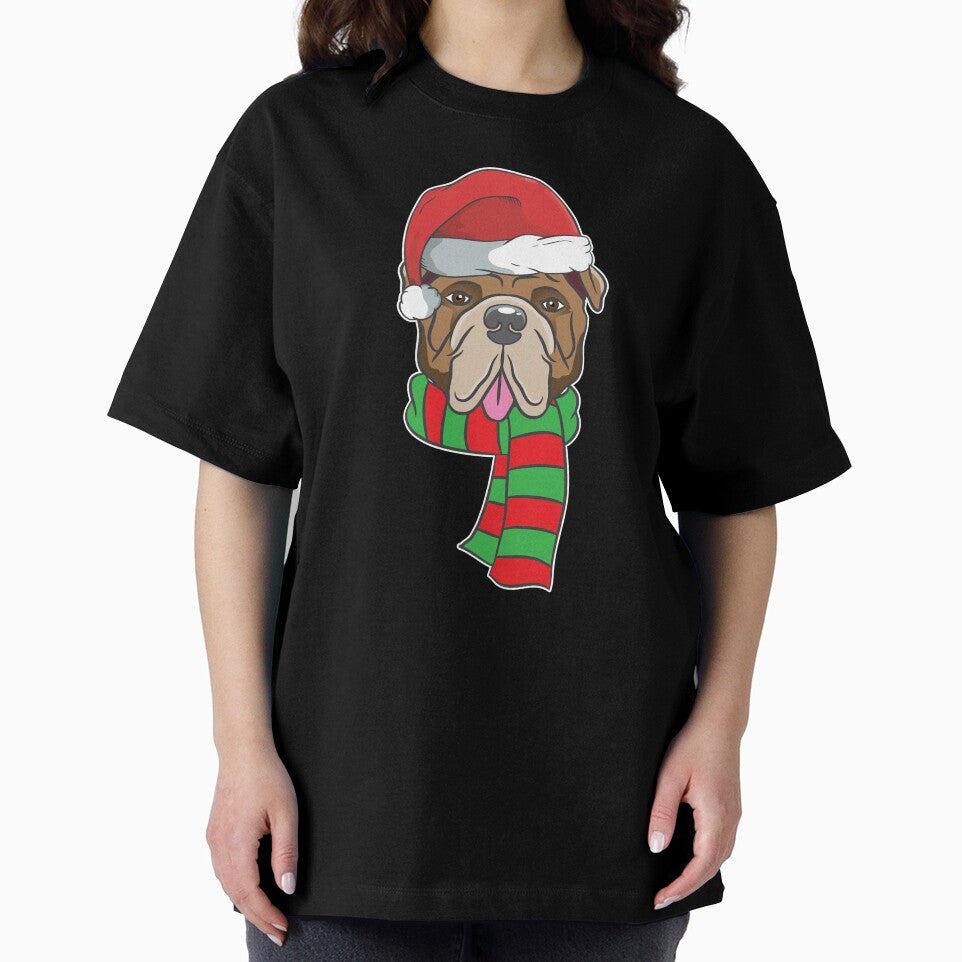 Funny Christmas Dog Xmas Santa Bulldog Holiday Gift by haselshirt