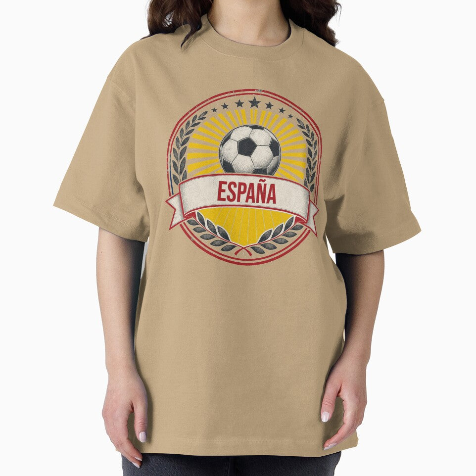 Spain Vintage Soccer Crest — Retro España Football Badge Fan Emblem by icemanphotos