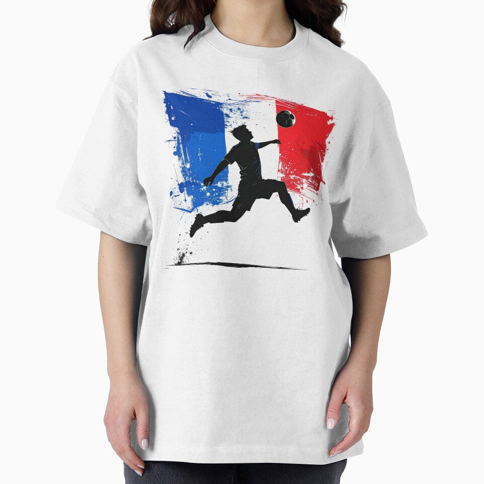 France Soccer Player Art — French Football Flag Action Fan Print by icemanphotos