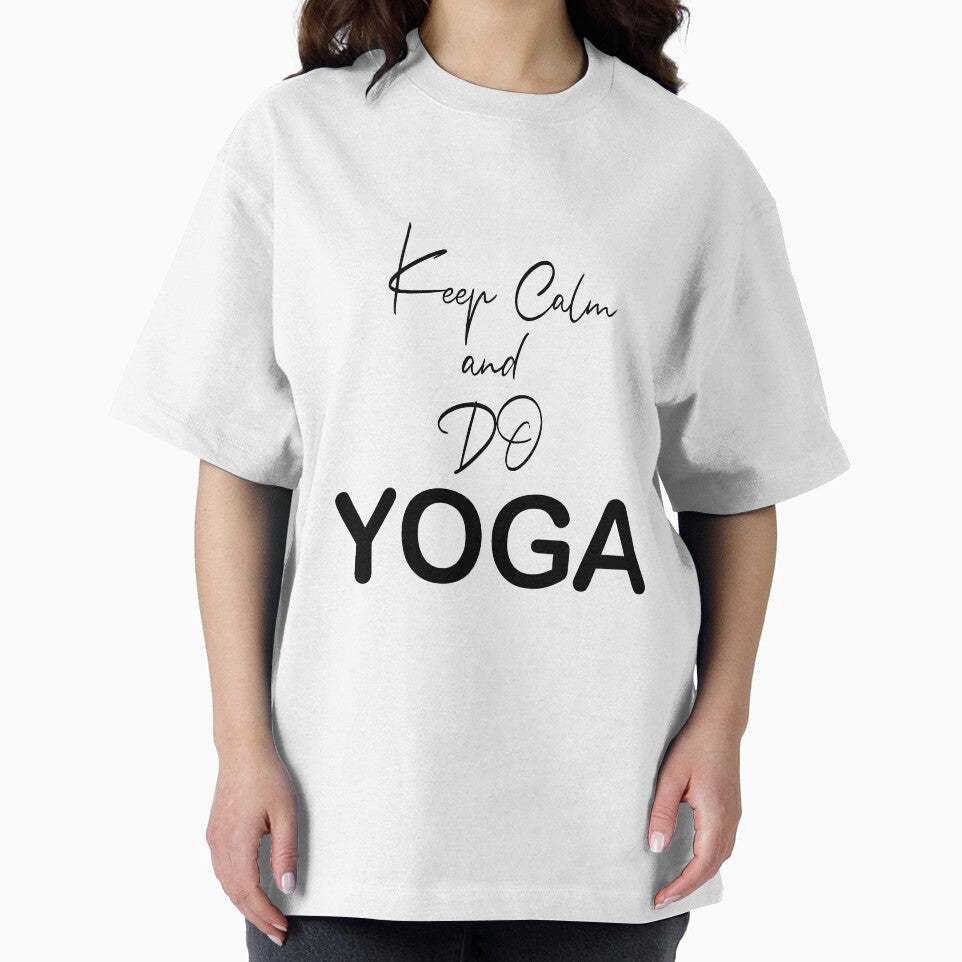 Calm yoga tshirt by Hasnat Hameed