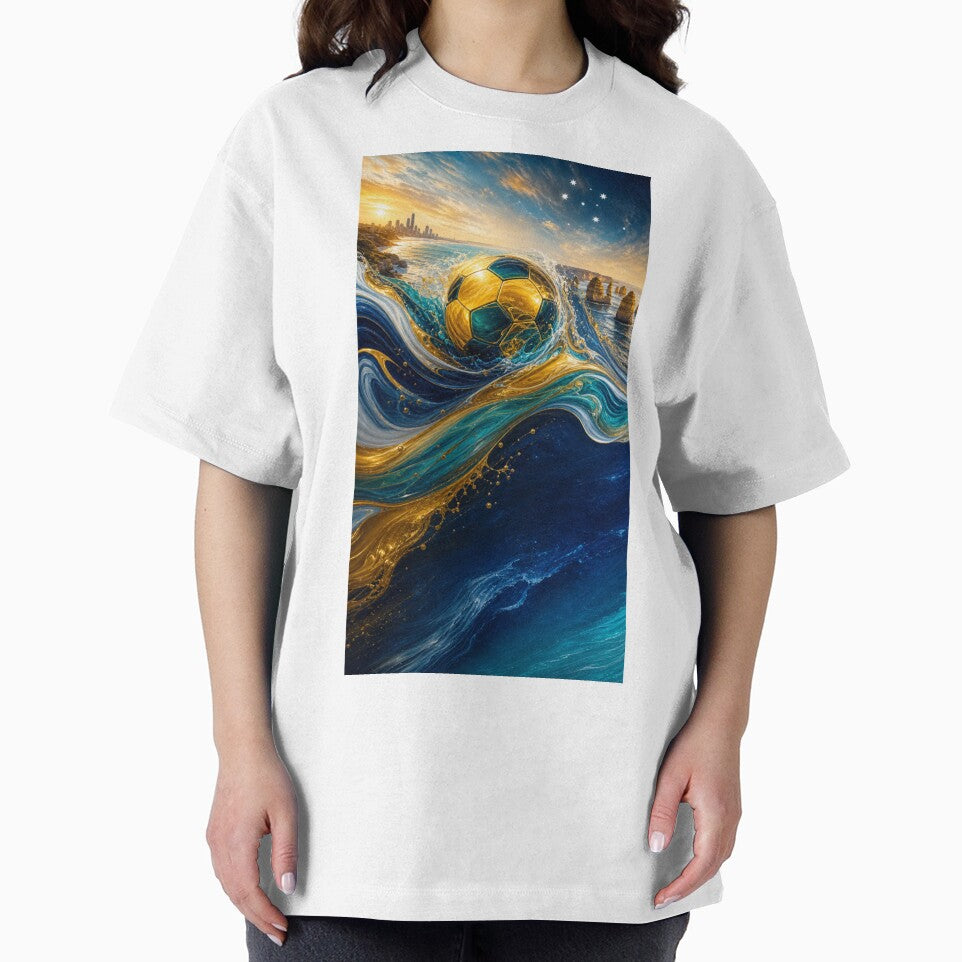 Ocean Waves Australia Soccer Fan Art | Illustration | 2026 Soccer Tournament by BrickByDream
