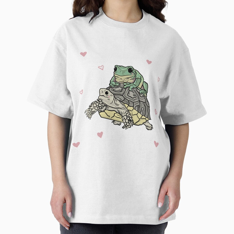 Frog and tortoise by Molloyart
