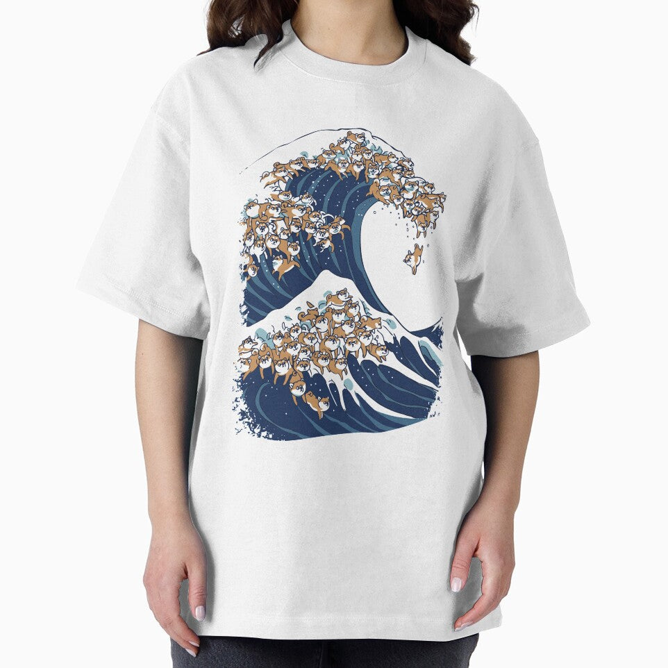 The Great Wave of Shiba Inu by Huebucket