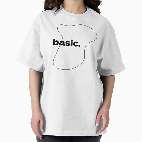 "Basic" Word Minimalist Text Design - Minimalistic Life - Minimalist Line Art by The Red Nox