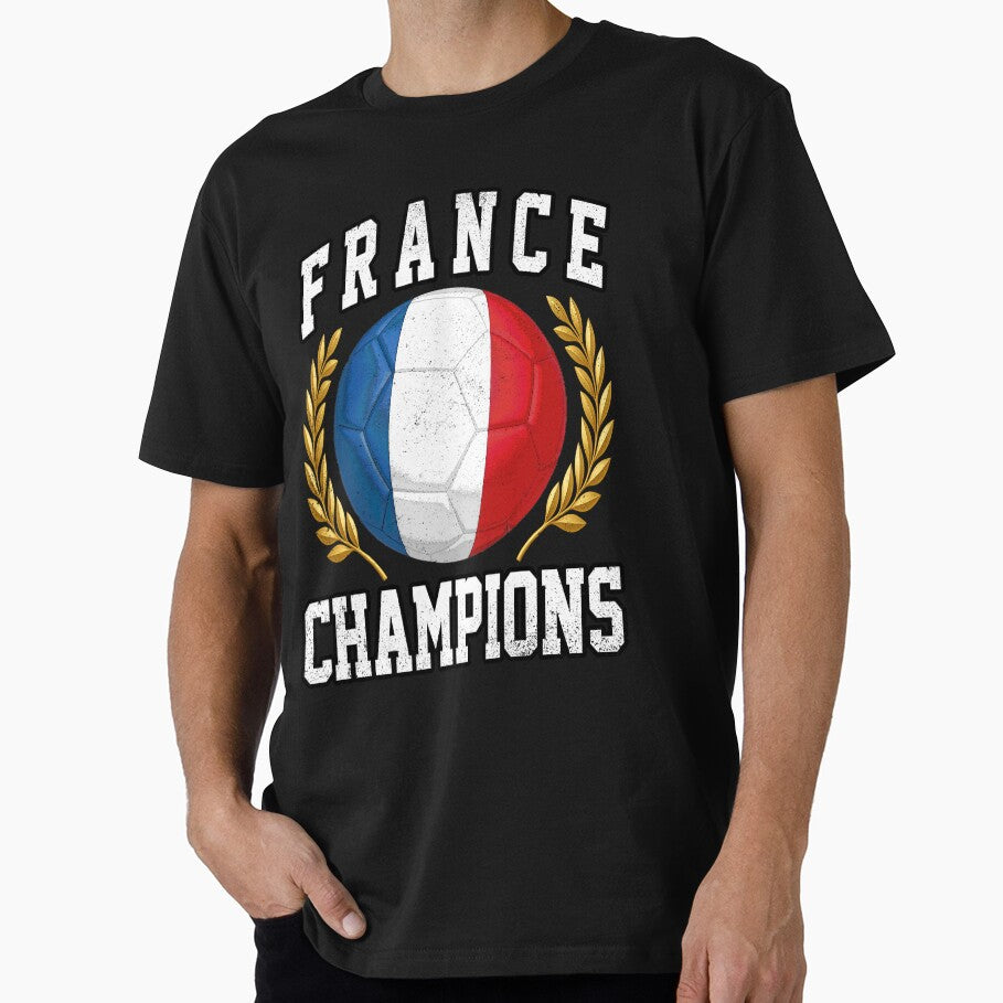 SOCCER BALL FLAG CHAMPIONS - FRANCE - Fans and Teams for Men and Women T-shirt by wallsandpatts