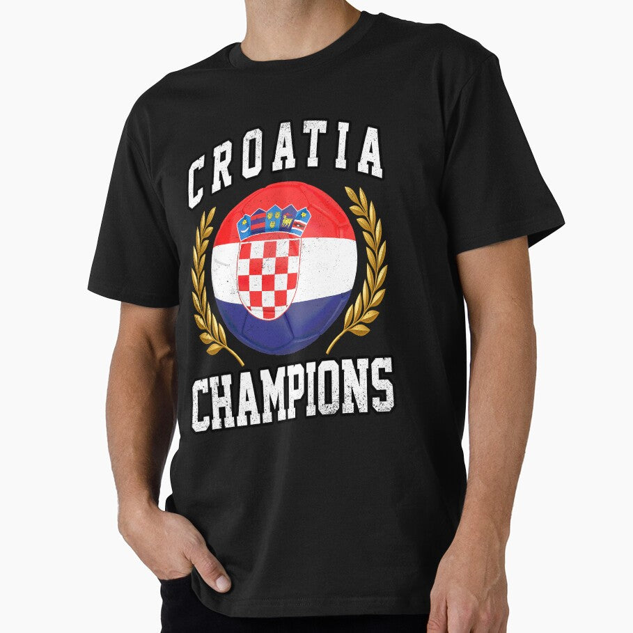 SOCCER BALL FLAG CHAMPIONS - CROATIA - Fans and Teams for Men and Women T-shirt by wallsandpatts