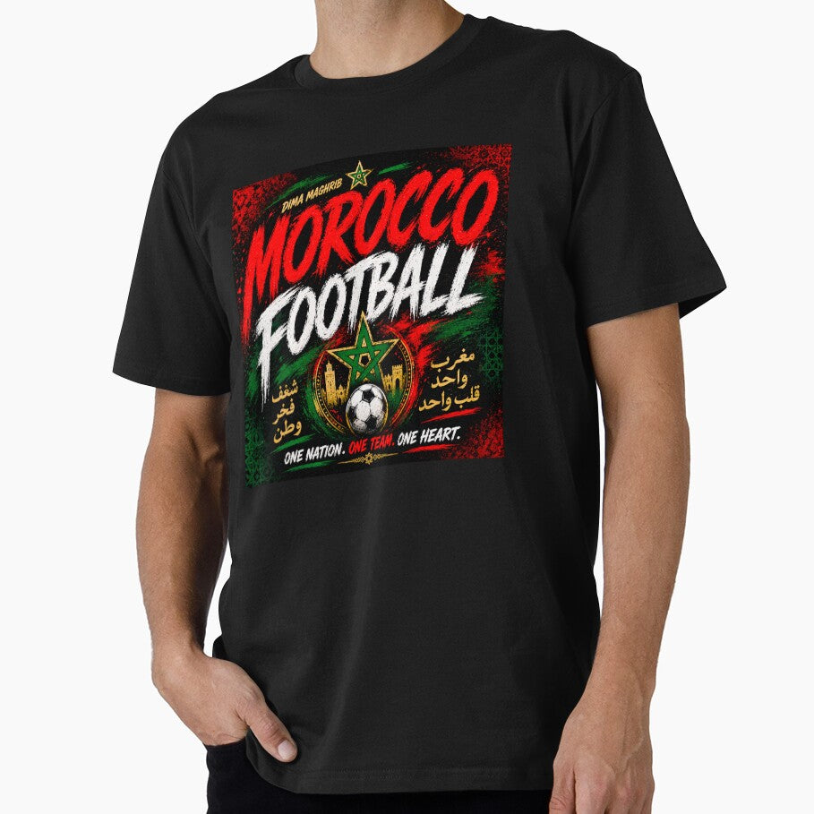 Morocco Football Typography Design | National Football Fan Graphic by TKOprintdesigns