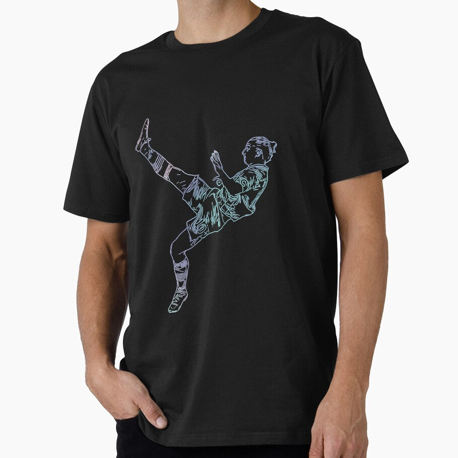 Zlatan Ibrahimovic Bicycle Karate Kick Sweden goal Line Art Holographic by 442workshop