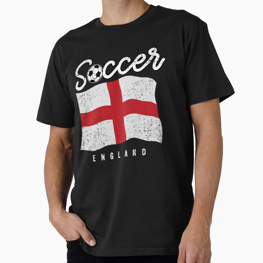 SOCCER TEAMS BIG FLAG - ENGLAND - Fans and Teams for Men and Women T-shirt by wallsandpatts