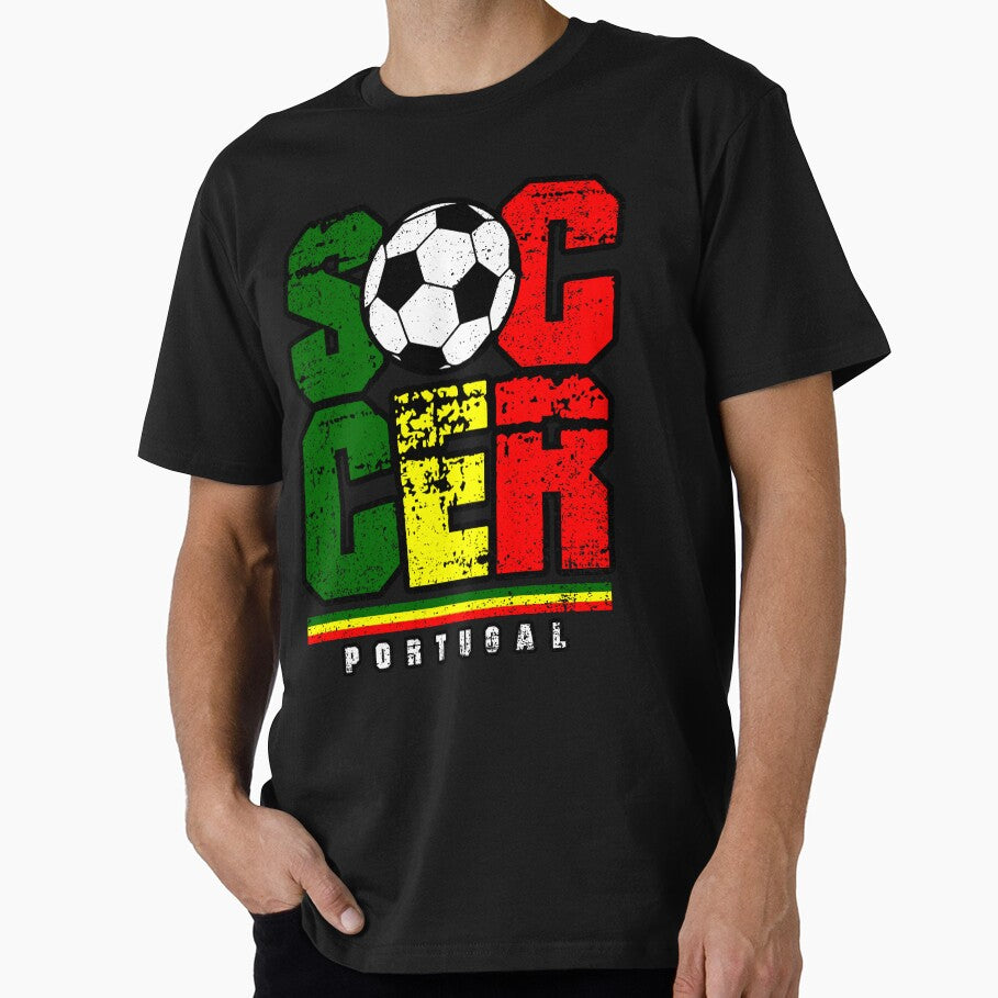 SOCCER TEAMS BIG TEXT SOCCER - PORTUGAL - Fans and Teams for Men and Women T-shirt by wallsandpatts