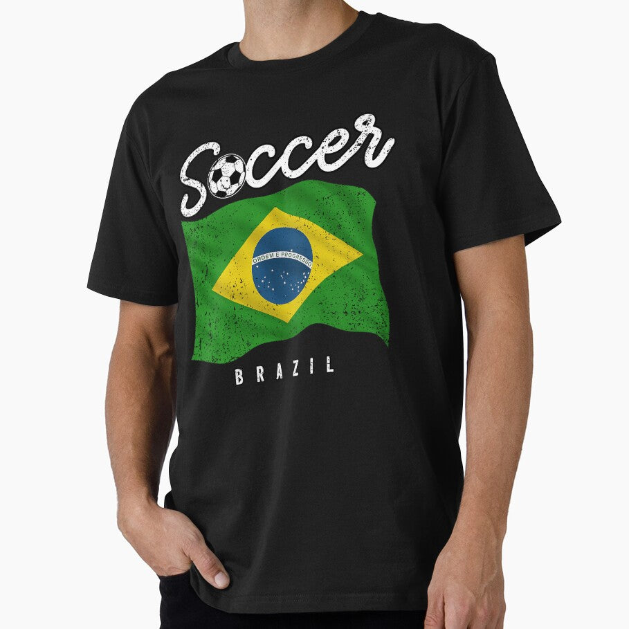 SOCCER TEAMS BIG FLAG - BRAZIL - Fans and Teams for Men and Women T-shirt by wallsandpatts