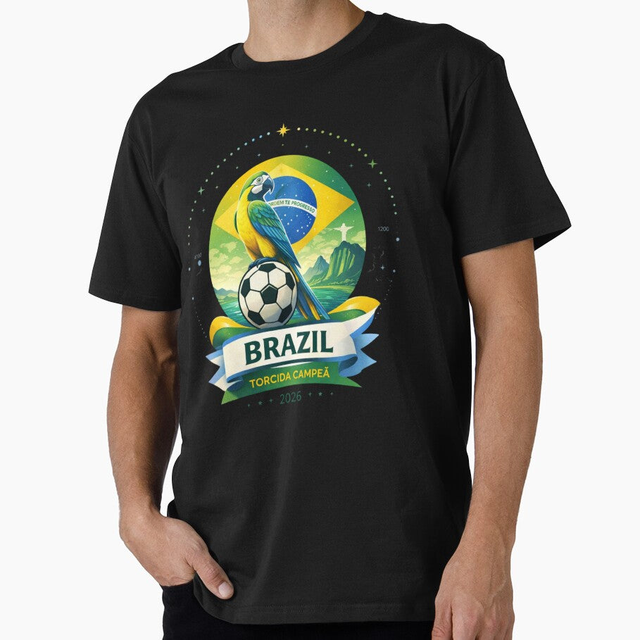 Brazil Football Fans 2026 – Torcida Campeã Parrot Soccer Design by Inner Flame Studio