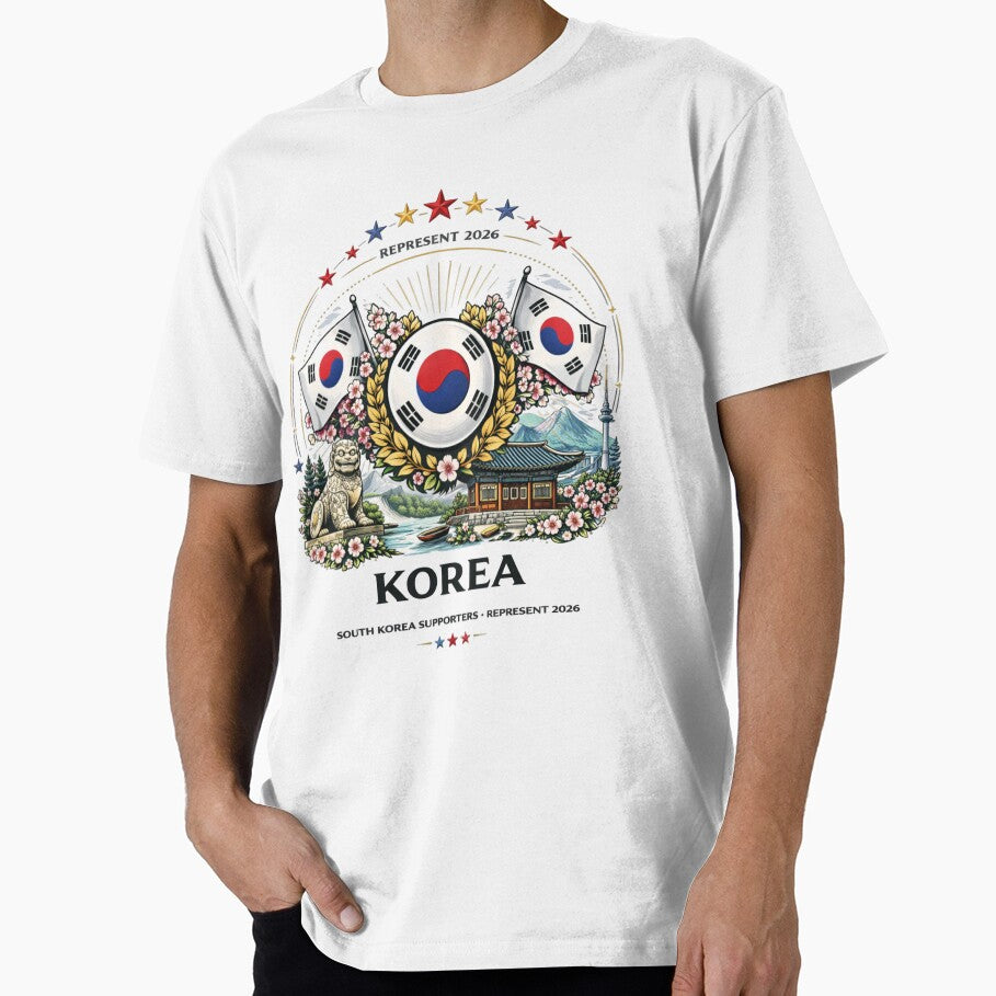 Korea Supporters 2026 – Taegeuk Blossom Football Fan Art by Inner Flame Studio
