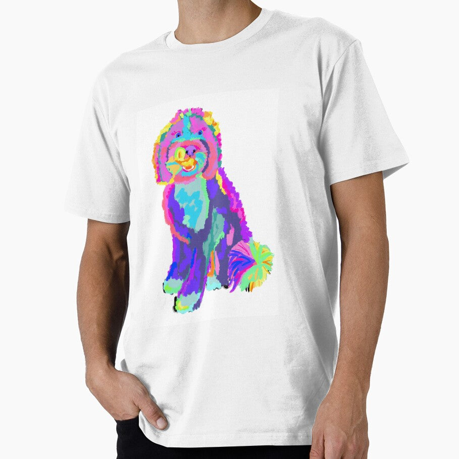 Neon Bernedoodle Painting by KenzieDesigns99