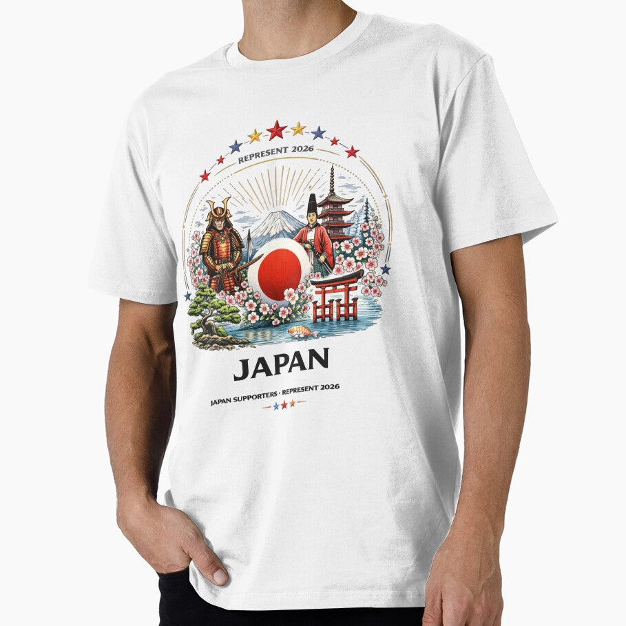 Japan Soccer Fans Samurai Sakura Vintage Design | Japan Supporters Represent 2026 Shirt by Inner Flame Studio