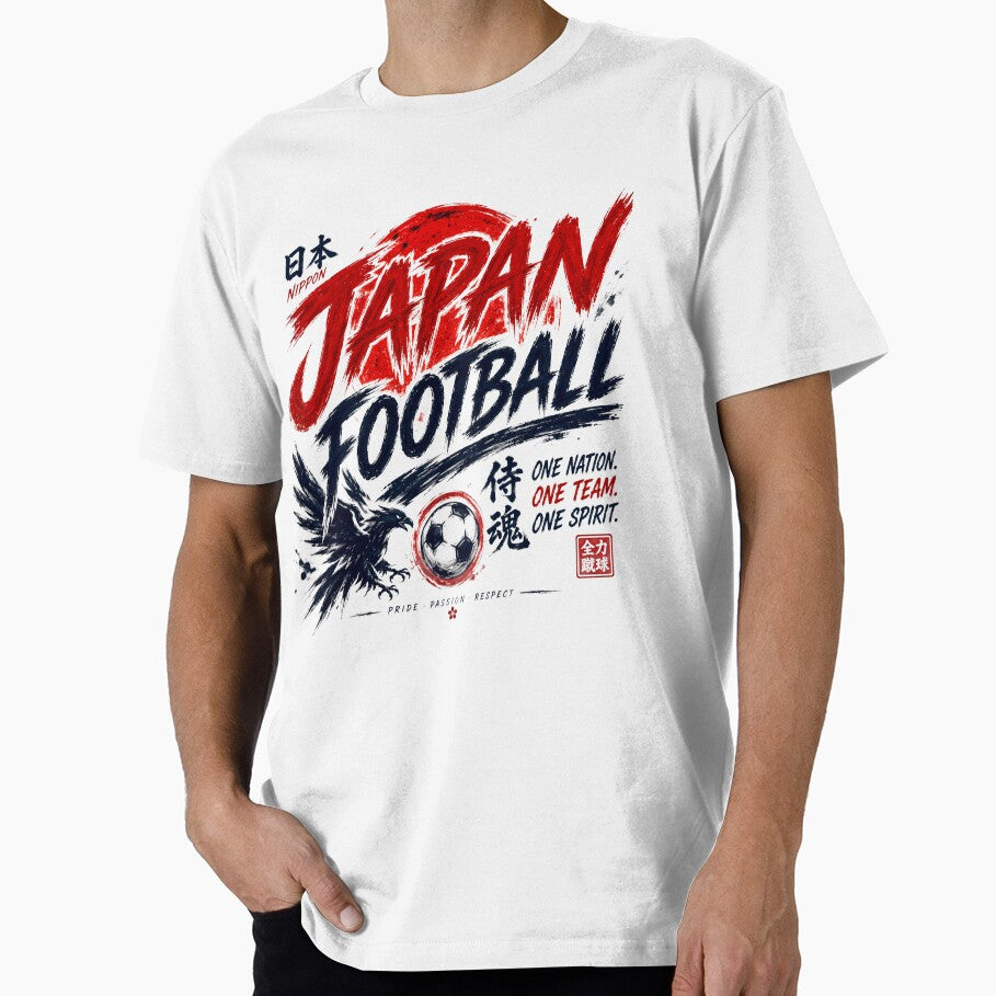 Japan Football Typography Design | Modern Soccer Supporter Artwork by TKOprintdesigns