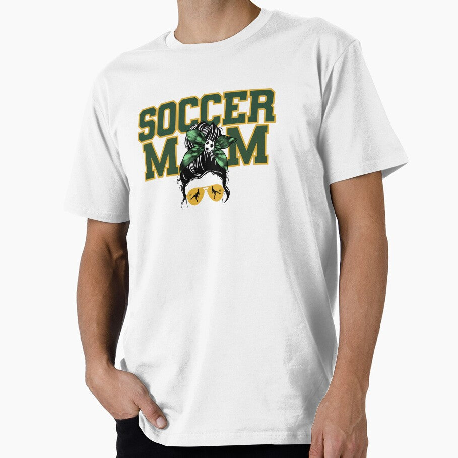 Soccer Mom Green/Gold Messy Bun by ItsaMomThingLLC