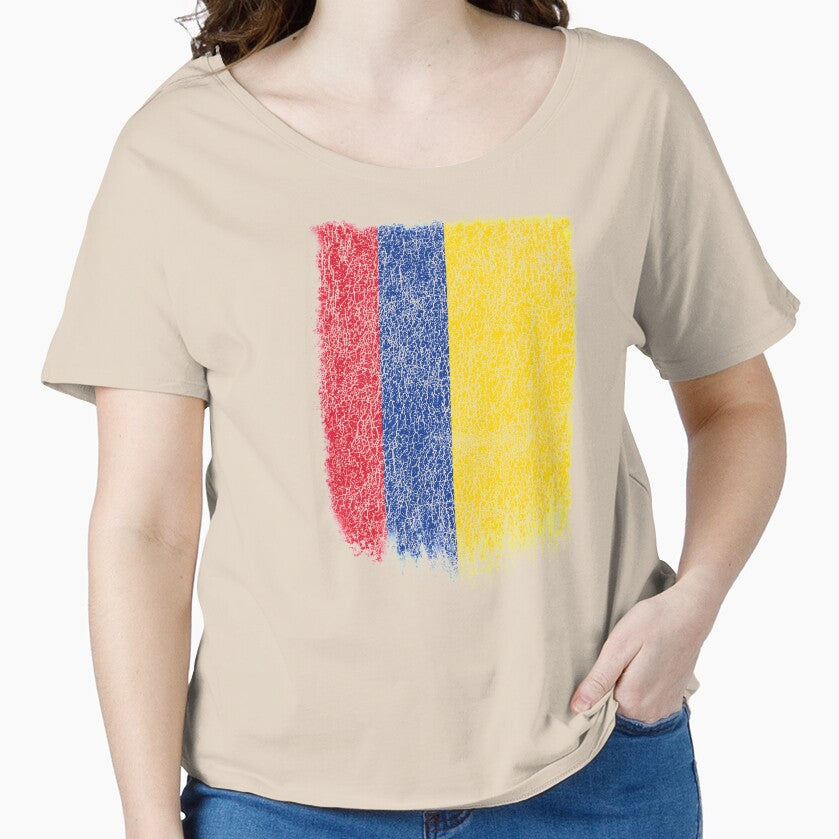 Colombian Flag Shirt Colombia Flag T shirt Grunge Retro Design by cgocgy