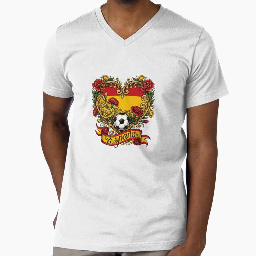Spain Heart Flag Roses — Soccer World Cup 2026 by David Mateo ArtWorks