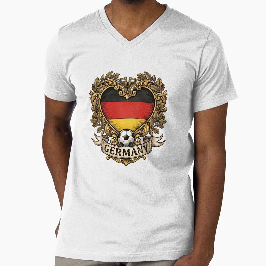 Germany Heart Flag Golden Ornament — Soccer World Cup by David Mateo ArtWorks
