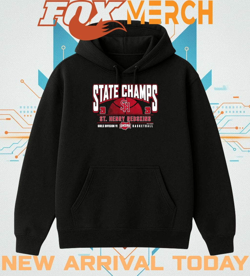 St. Henry Redskins 2026 OHSAA Girls Basketball D6 State Champions t-shirt