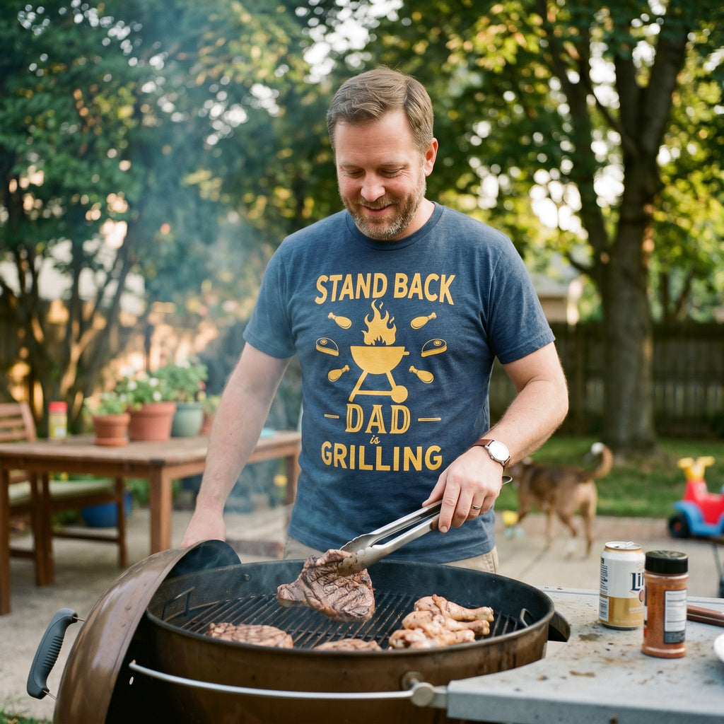 Stand Back Dad Is Grilling Men's T Shirt
