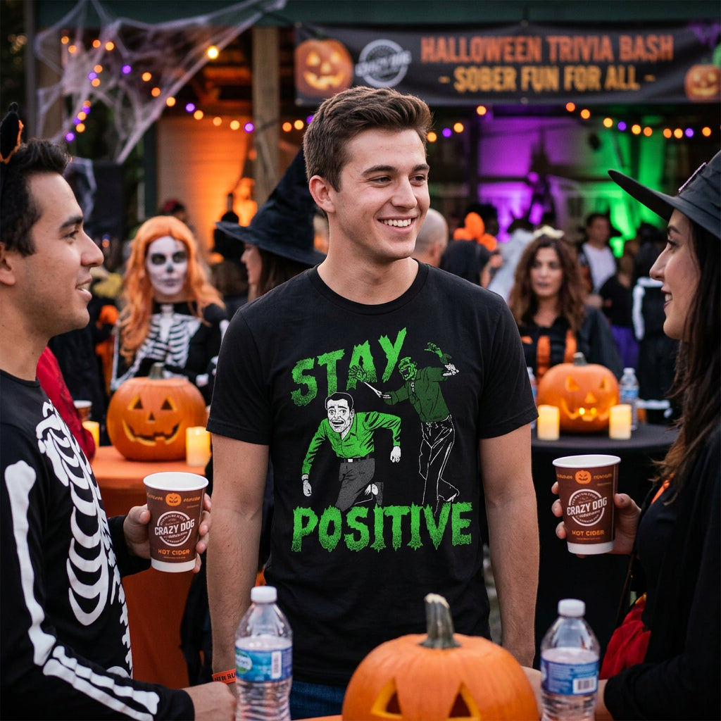 Stay Positive Zombie Men's T Shirt