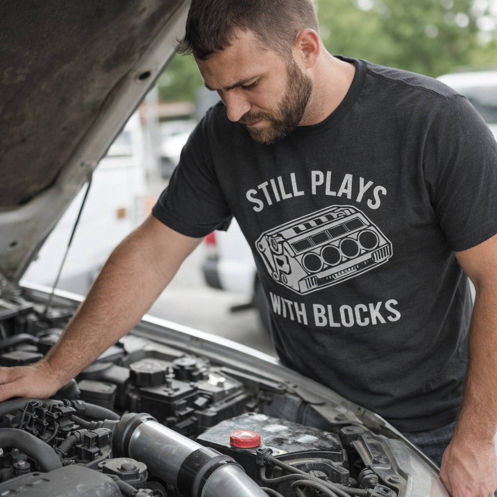 Still Plays With Blocks Men's T Shirt