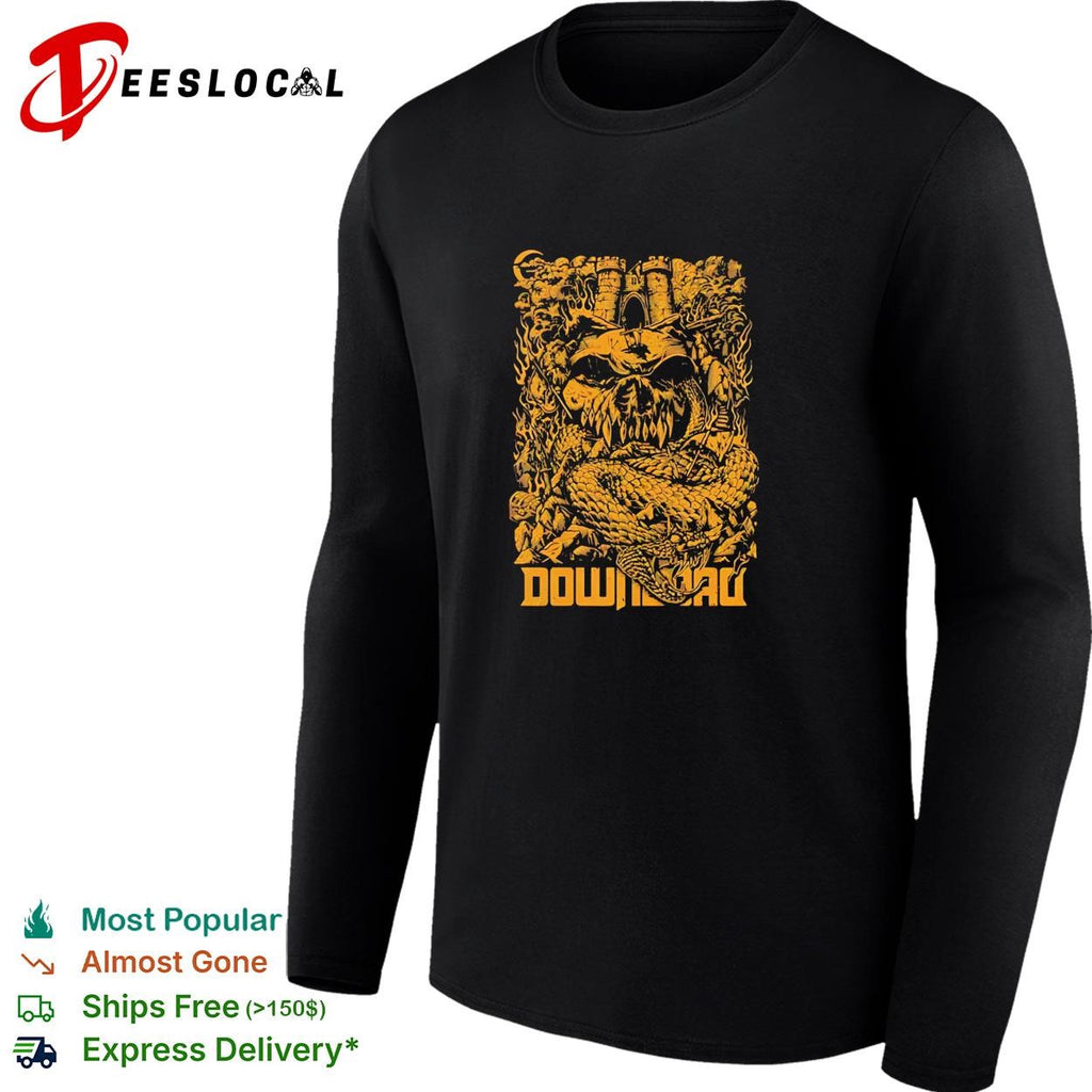 Download festival skull and dragon illustration heavy metal poster graphic shirt