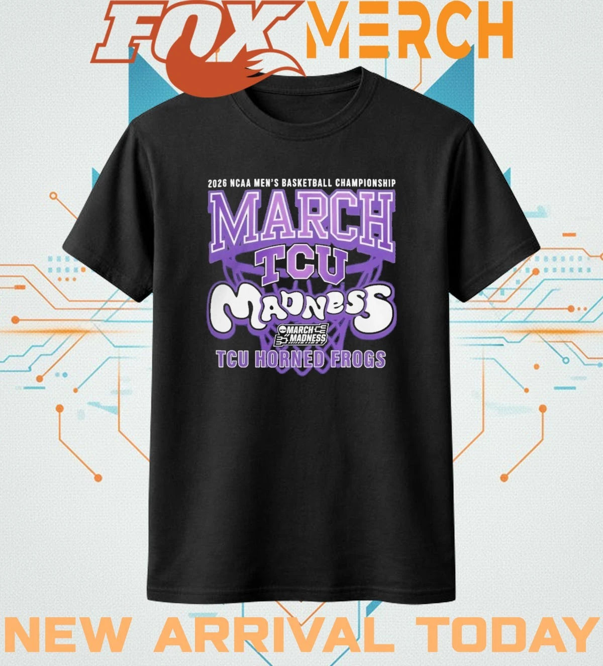 TCU Horned Frogs 2026 NCAA Men’s Basketball Championship March Madness t-shirt