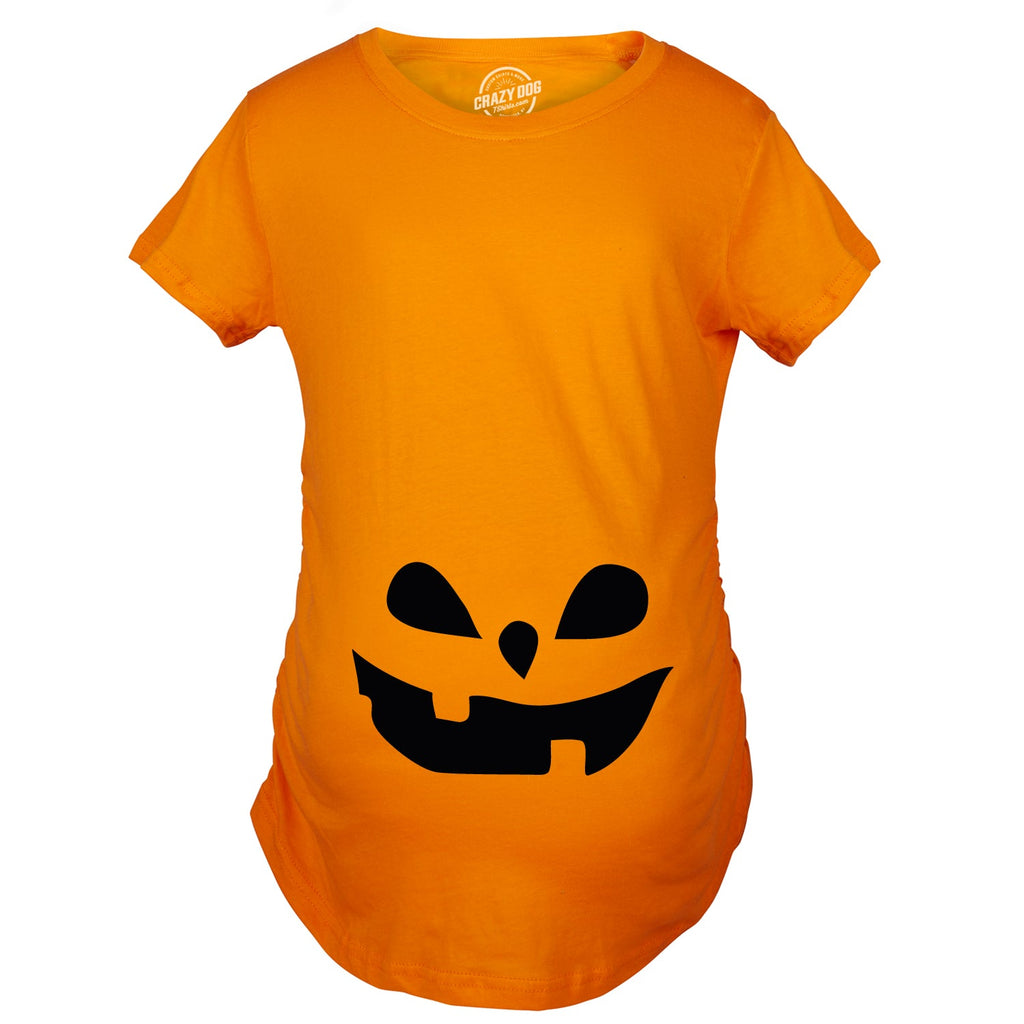 Teardrop Eyes Pumpkin Face Maternity T Shirt