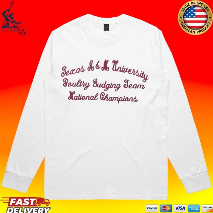 Texas A&m Poultry Judging Team National Champions Niche T-shirt