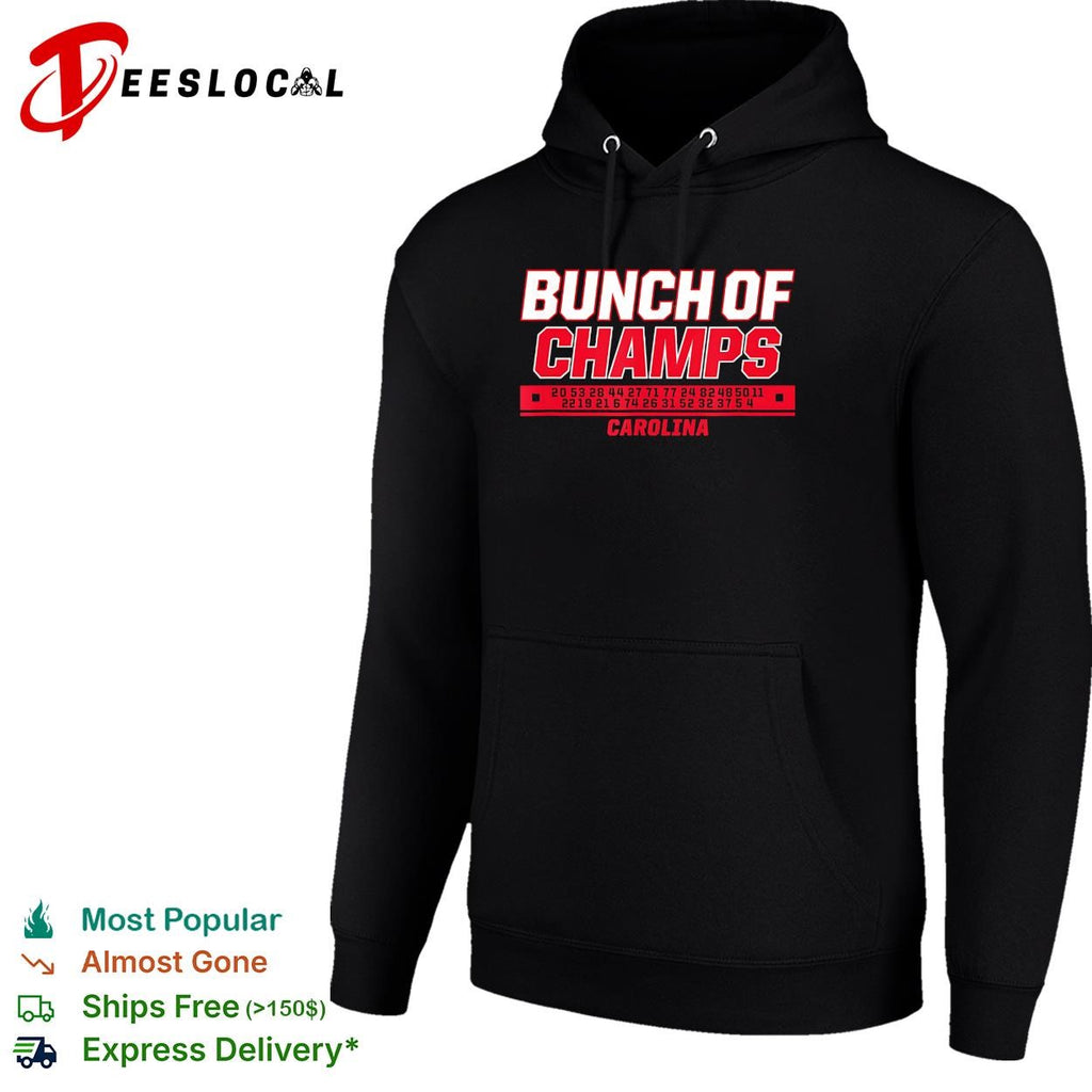 Bunch of champs roster numbers Carolina Hurricanes hockey graphic shirt