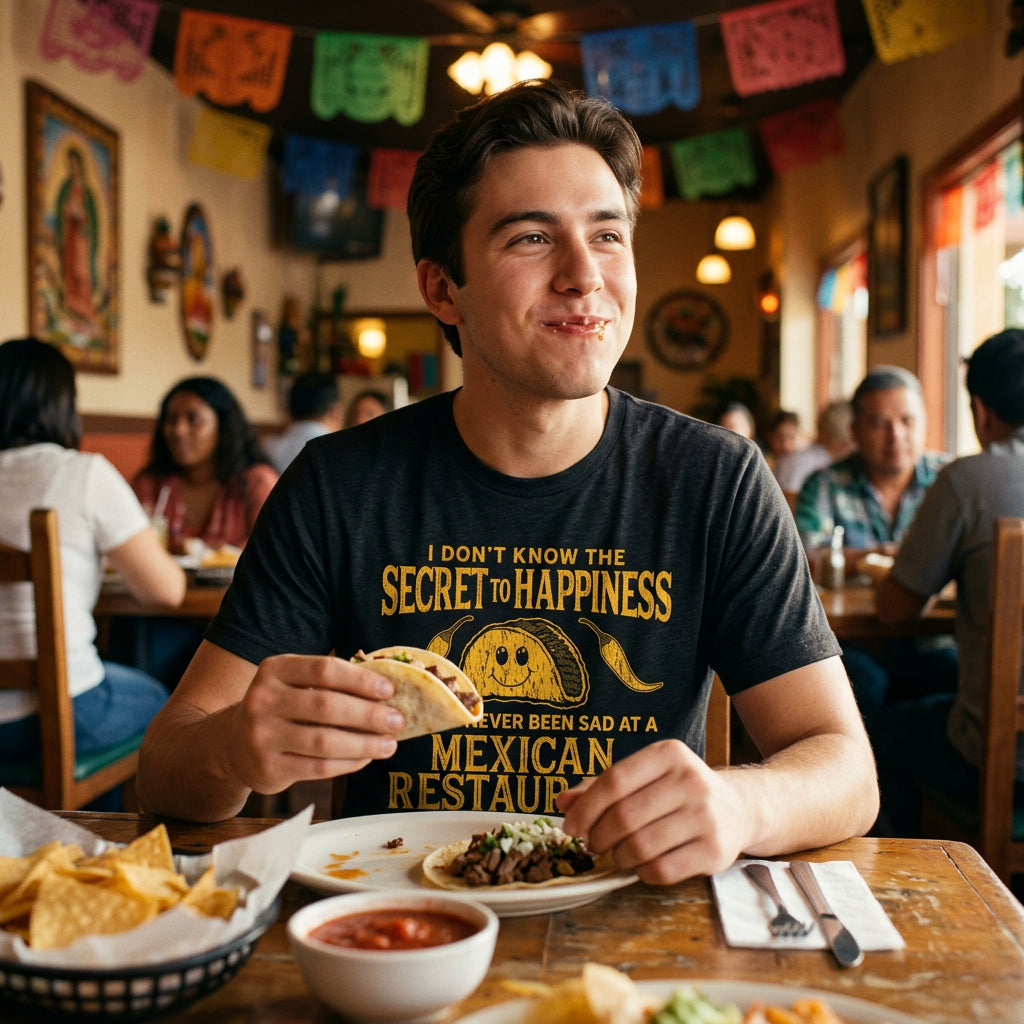 Sad At A Mexican Restaurant Men's T Shirt