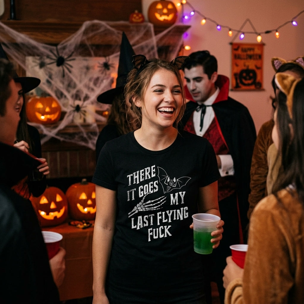 There It Goes My Last Flying Fuck Halloween Women's T Shirt