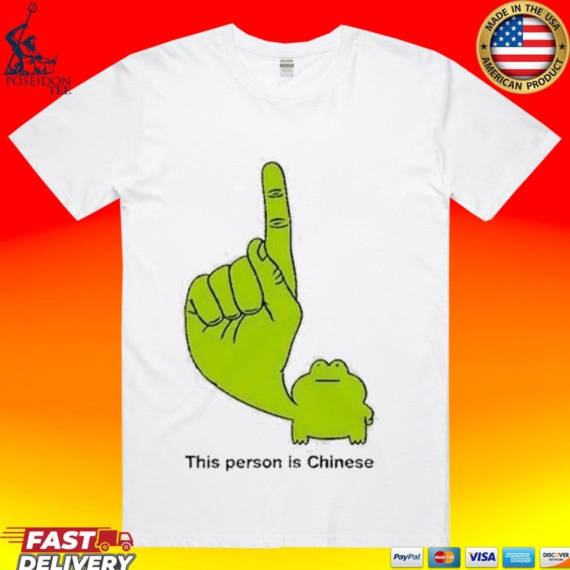 This Person Is Chinese Green Frog Pointing Finger Meme T-shirt