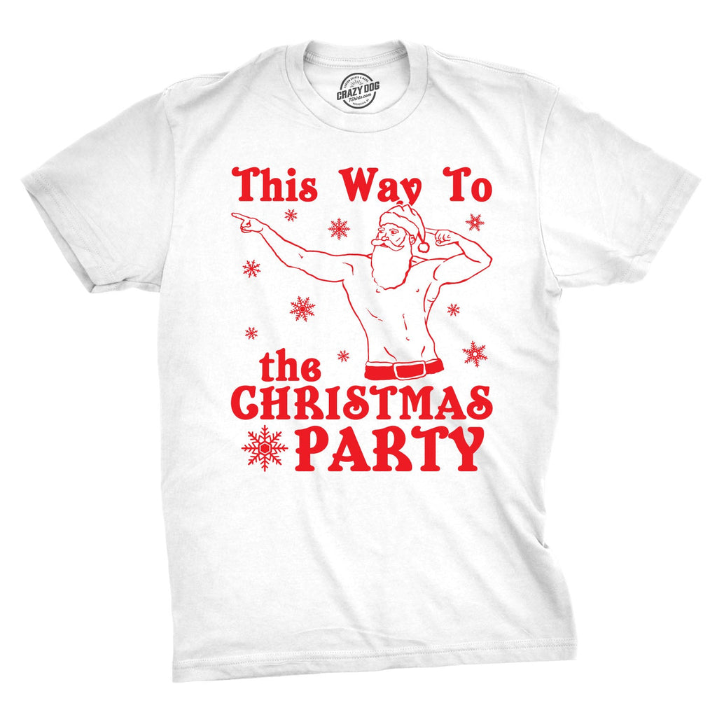 This Way To The Christmas Party Men's T Shirt