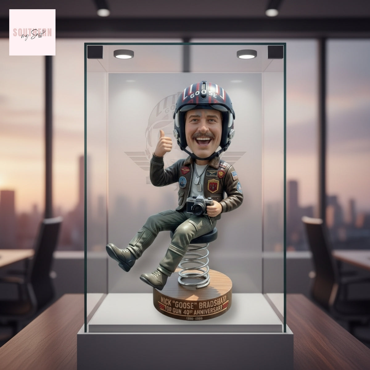 Gun Nick Goose Bradshaw 40th Anniversary Pilot Bobblehead