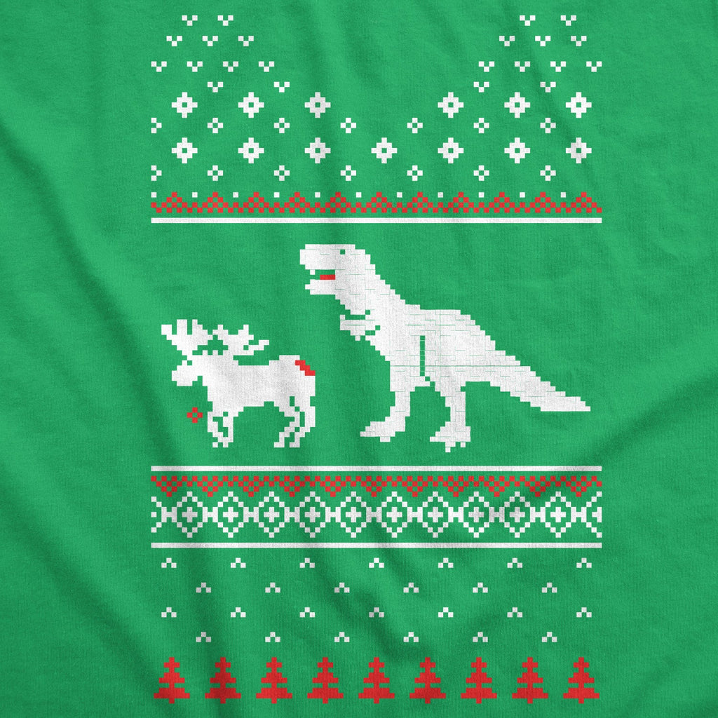 T-Rex Attack Ugly Christmas Sweater Men's T Shirt