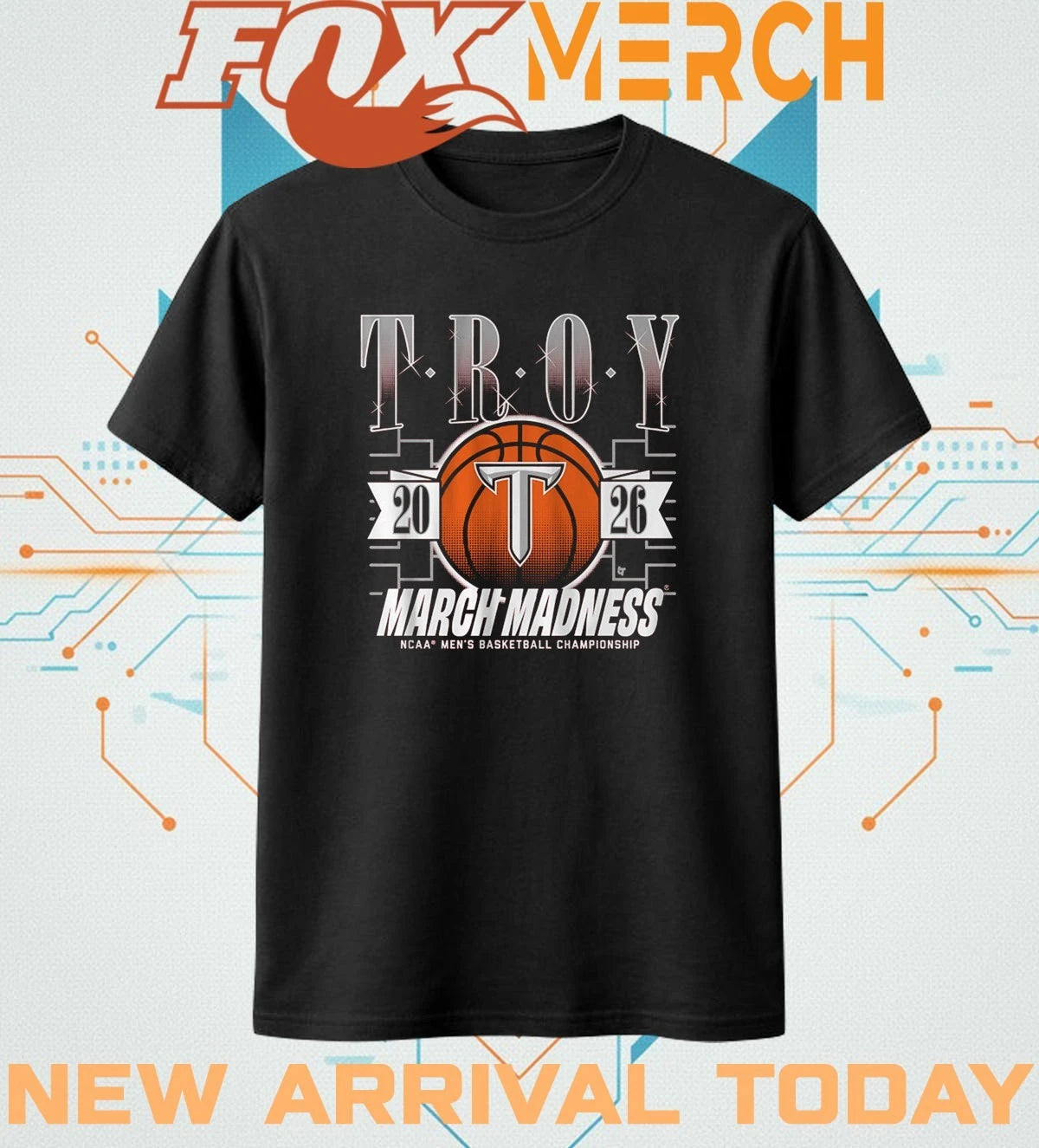Troy Trojans Men’s Basketball 2026 March Madness t-shirt