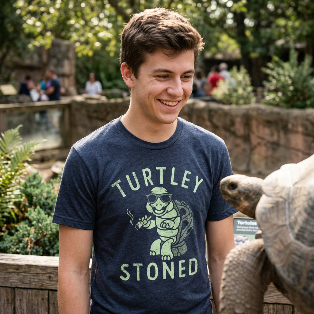 Turtley Stoned Men's T Shirt