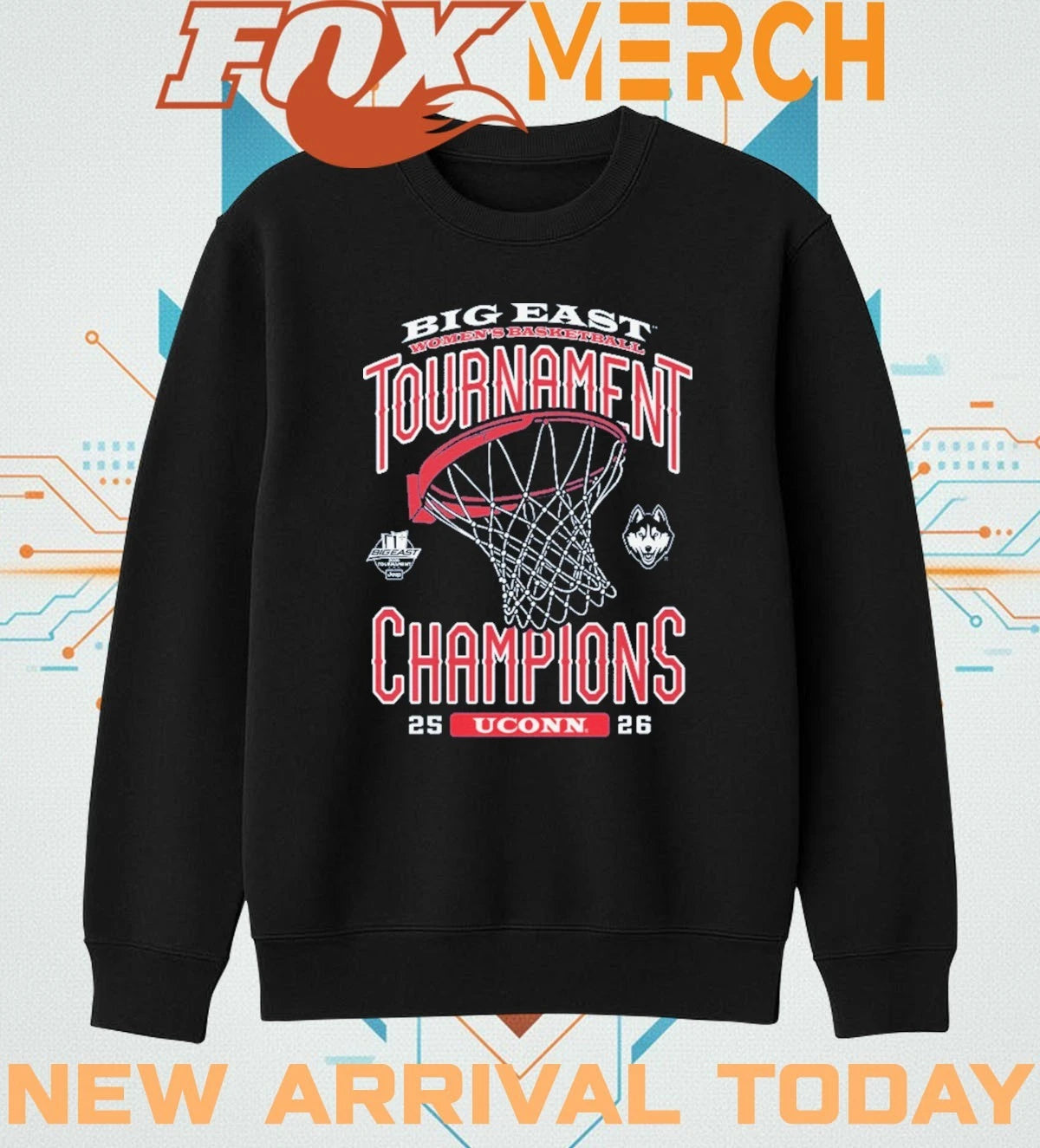 UConn Huskies Women’s Basketball 2026 Big East Tournament Champions t-shirt