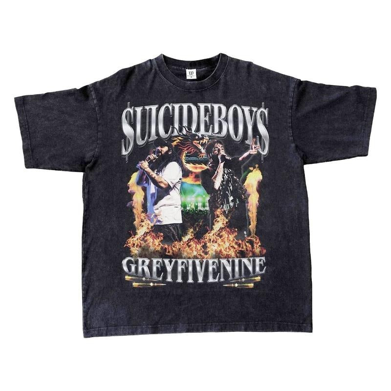 $uicideboy$ Grey Day Tour Merch T-Shirt distressed vintage Rap Tee Hip-Hop Hoodie, Sweatshirt | TeeBloomCo.com