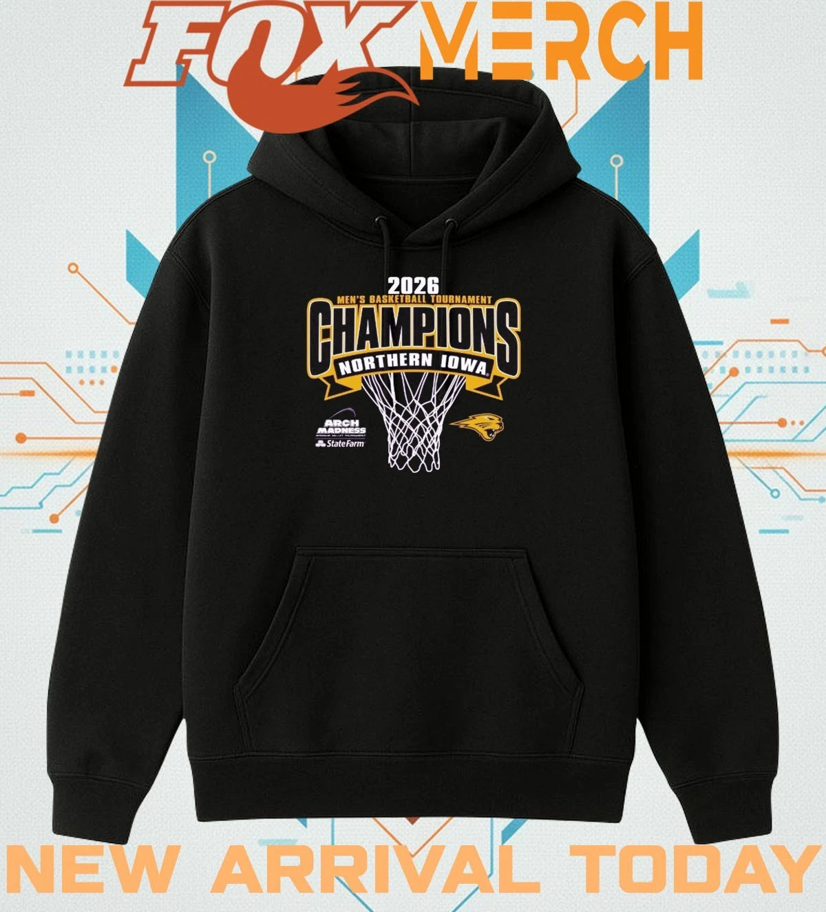 University of Northern Iowa Men’s Basketball 2026 MVC Tournament Champions t-shirt