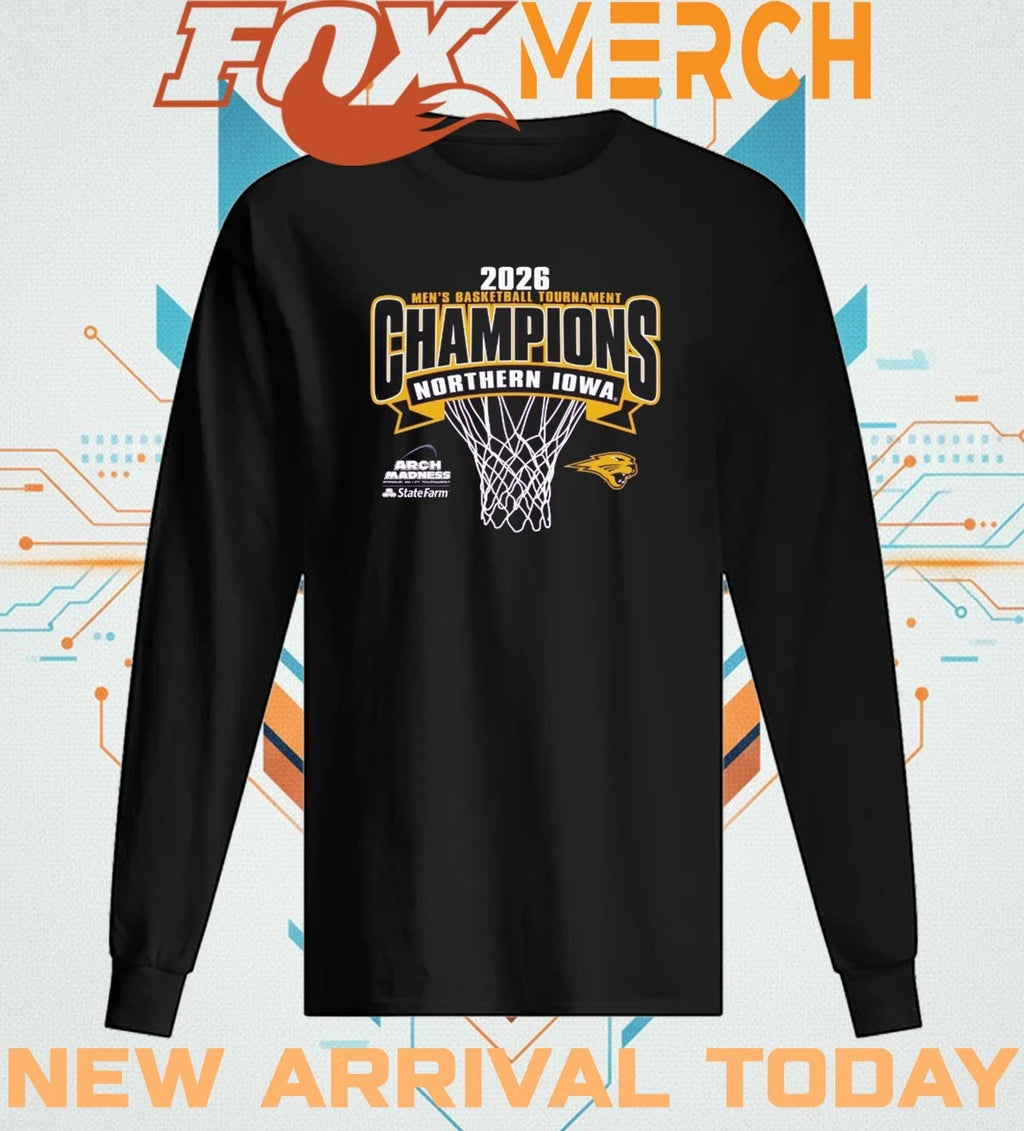University of Northern Iowa Men’s Basketball 2026 MVC Tournament Champions t-shirt