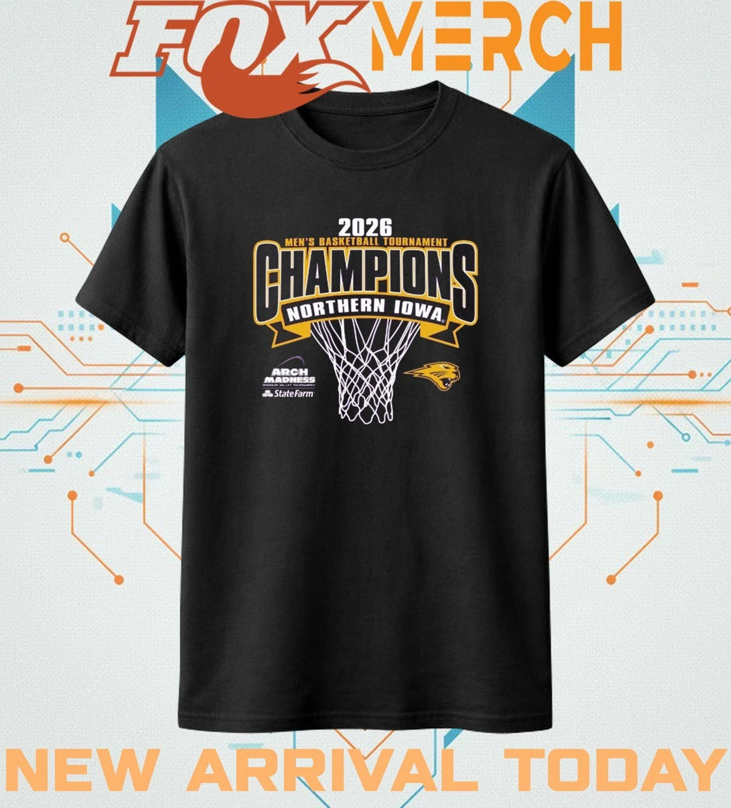 University of Northern Iowa Men’s Basketball 2026 MVC Tournament Champions t-shirt