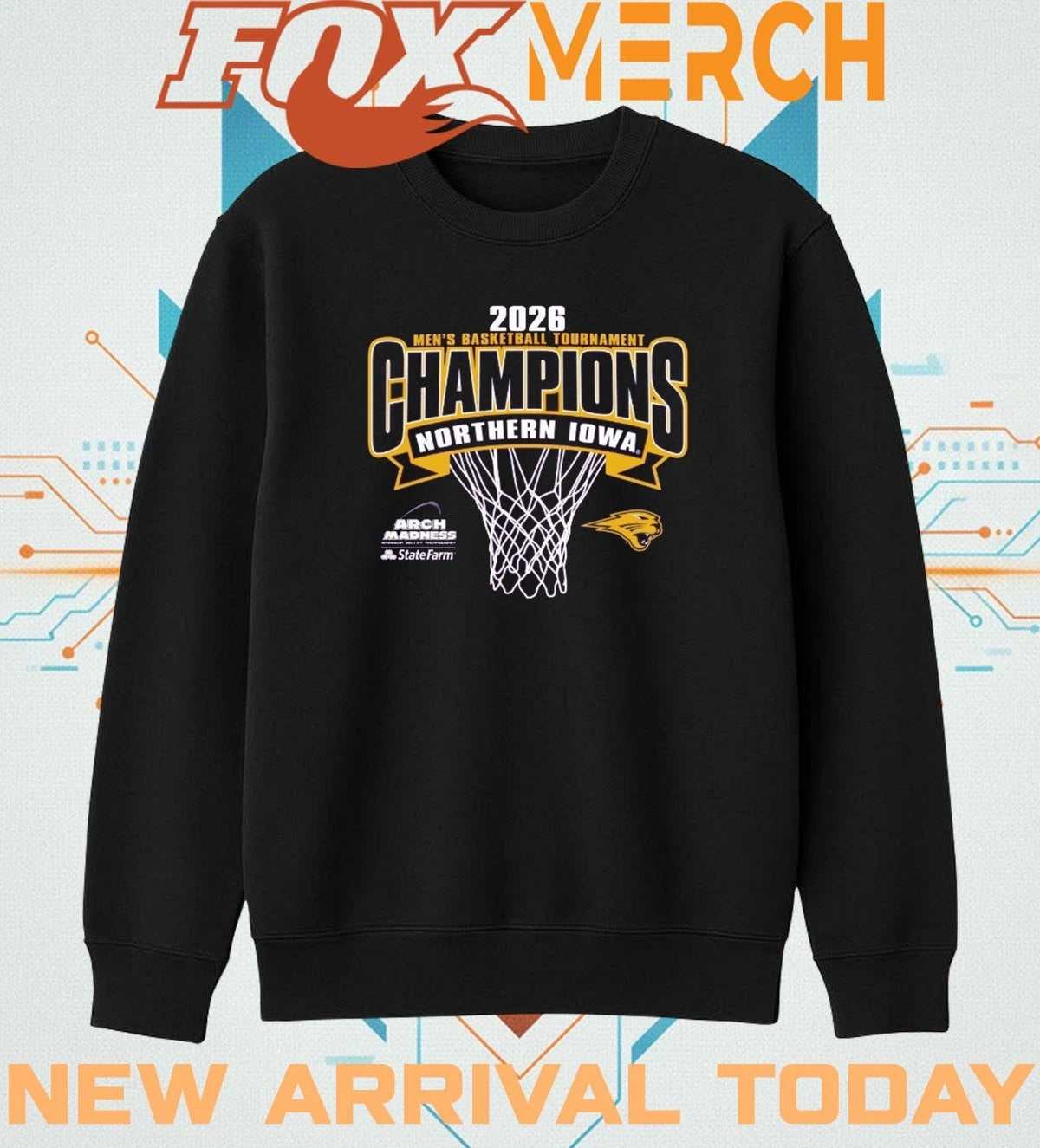 University of Northern Iowa Men’s Basketball 2026 MVC Tournament Champions t-shirt