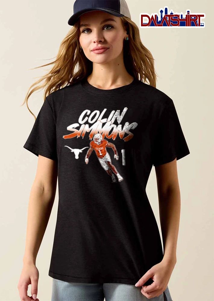 Texas Longhorns Colin Simmons football player running longhorn logo 1 shirt