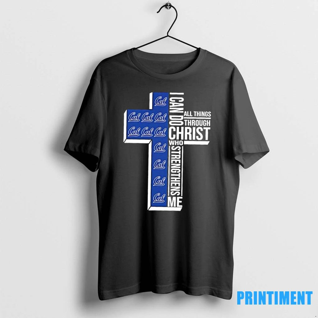 I Can Do All Things Through Christ Who Strengthens Me California Golden Bears Football Cross