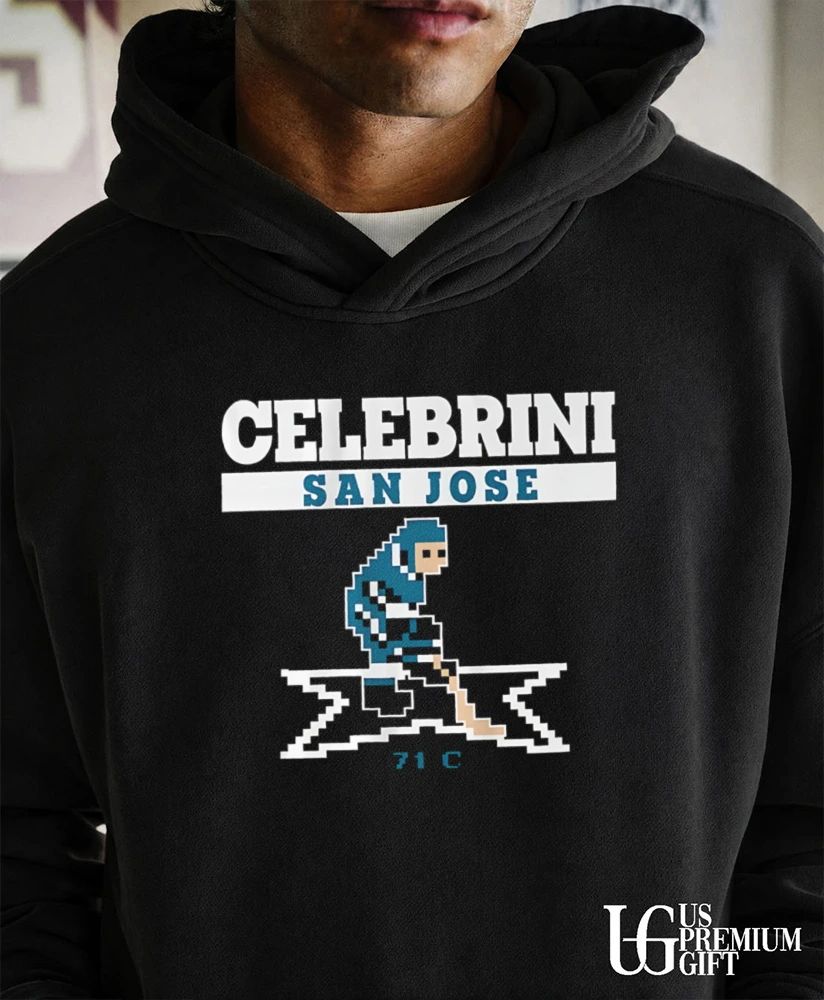 Macklin Celebrini San Jose Sharks hockey 71C pixel shirt